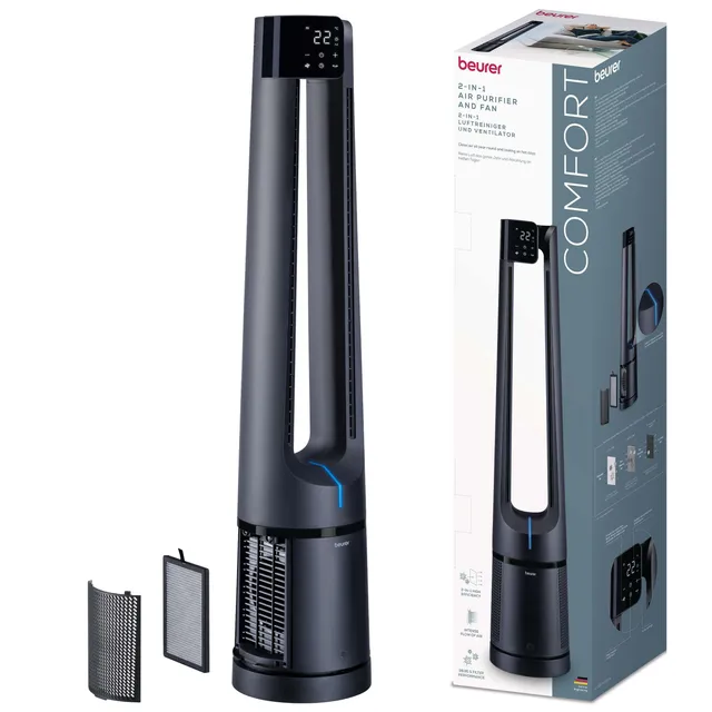 beurer-lv-500-pureflow-ventilatore-e-purificatore-d-aria-2-in-1-con-filtro-hepa- image 1