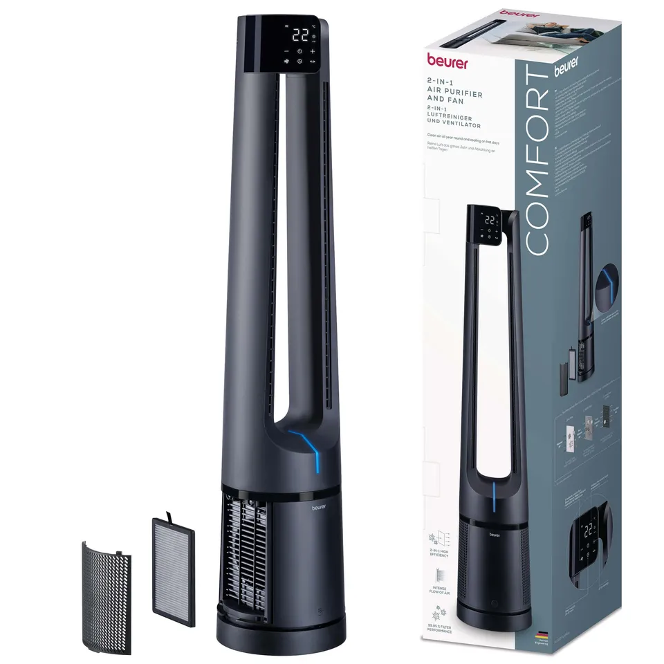 beurer-lv-500-pureflow-ventilatore-e-purificatore-d-aria-2-in-1-con-filtro-hepa- image 1