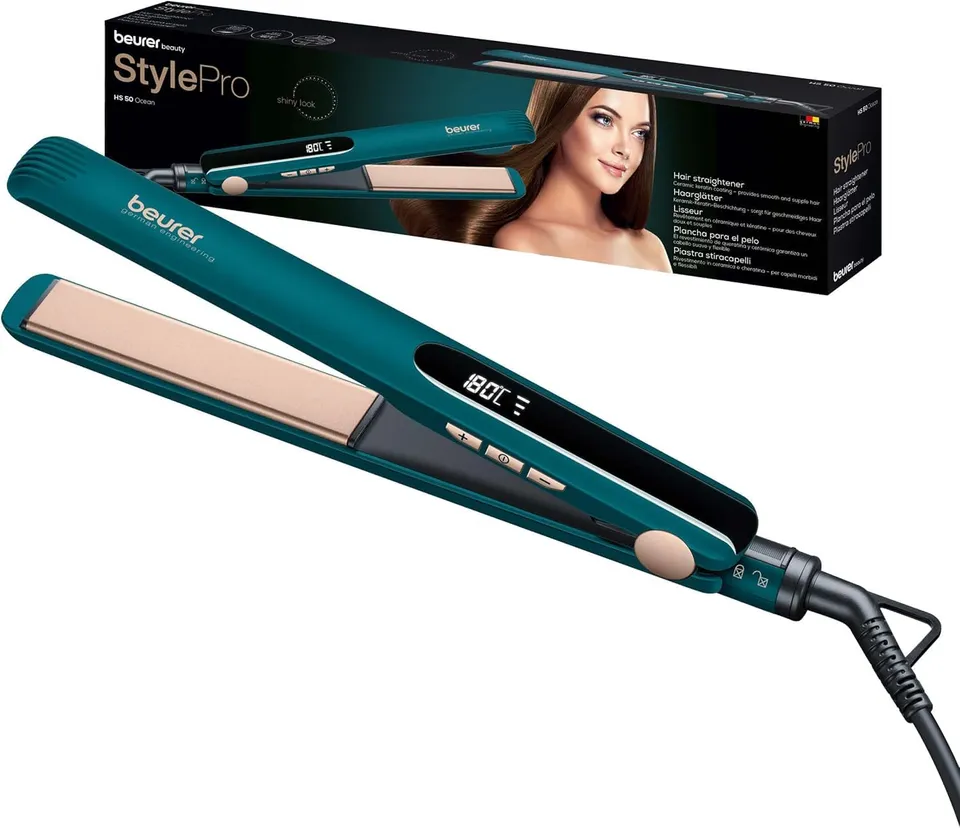 beurer-hs-50-ocean-piastra-per-capelli-con-rivestimento-in-ceramica-alla-cherati image 1