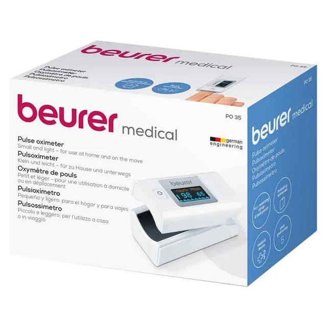 beurer-po-35-pulsossimetro-da-dito-per-saturazione-ossigeno-spo2-e-frequenza-car image 1