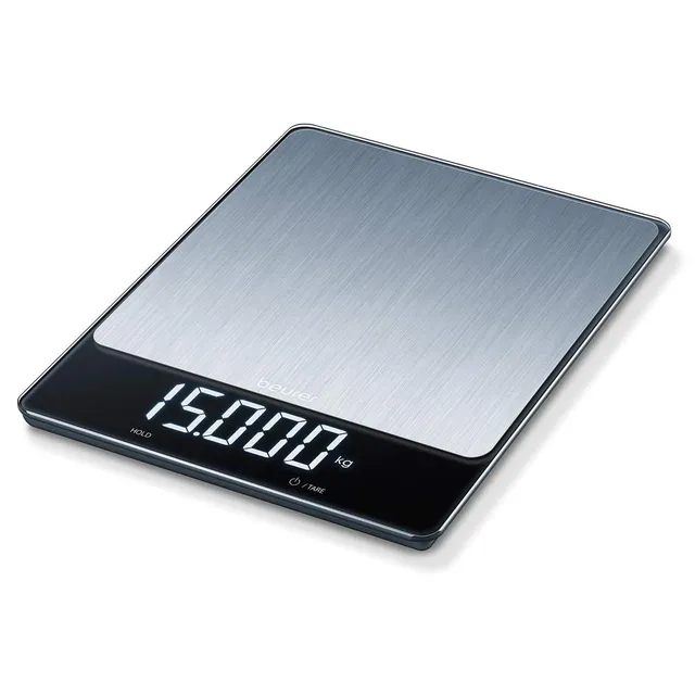 beurer-bilancia-da-cucina-digitale-in-acciaio-inox-15-kg-display-led-a-scomparsa image 1