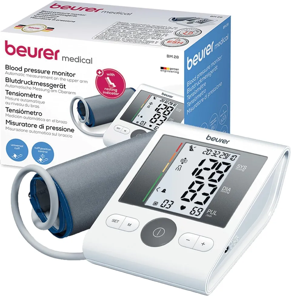 beurer-bm-28-misuratore-di-pressione-da-braccio-digitale-automatico-validato-cli image 1