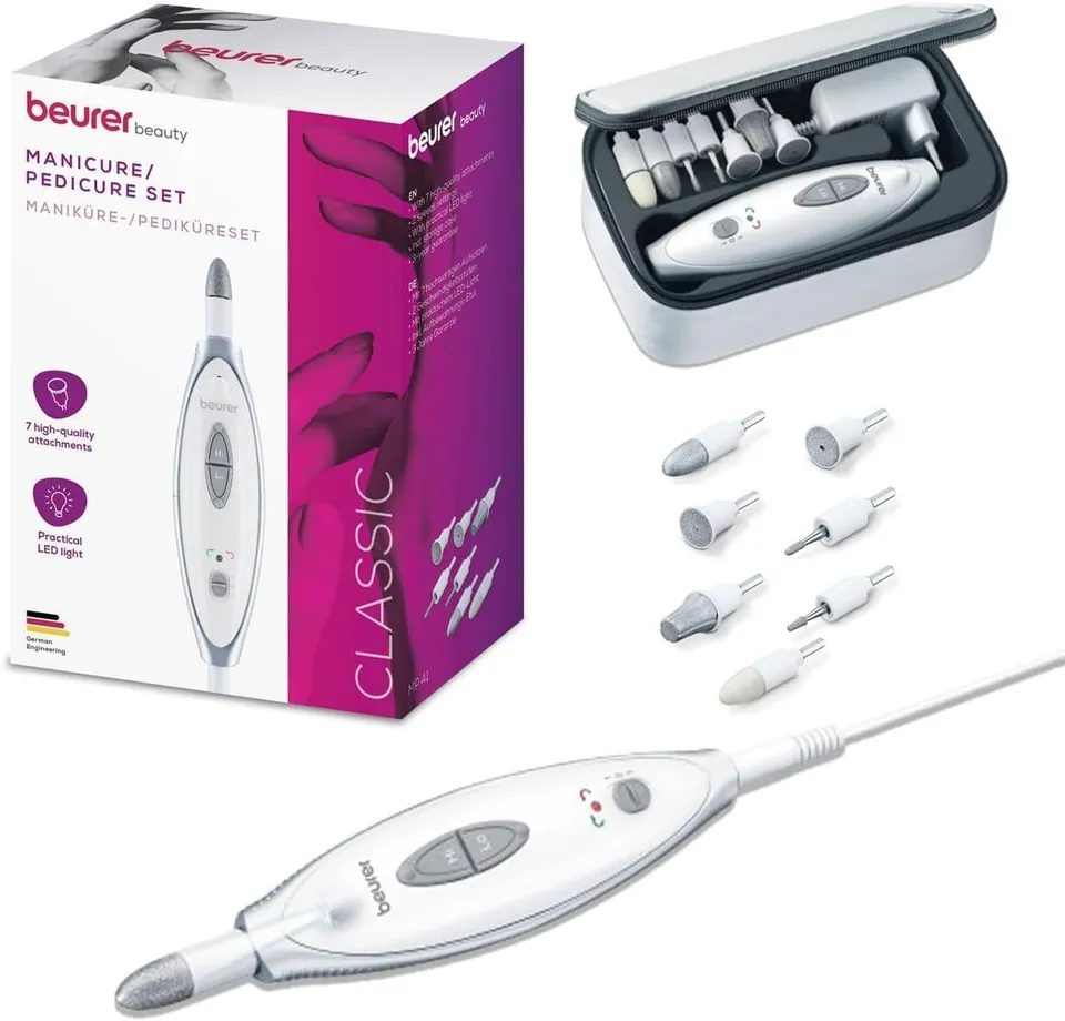 beurer-mp-41-fresa-elettrica-per-unghie-con-7-accessori-zaffiro-e-feltro-manicur image 1
