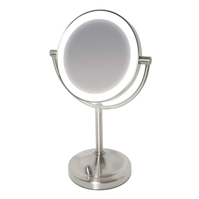 homedics-beauty-spa-specchio-cosmetico-illuminato-led-bifacciale-rotante-con-ing image 1