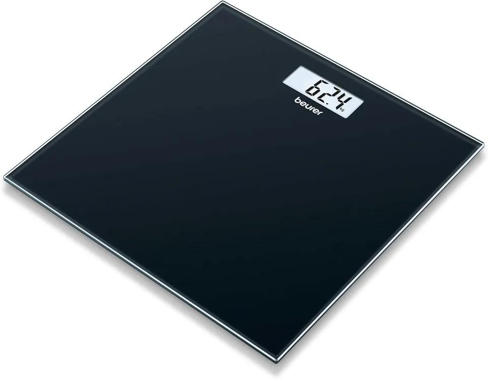 beurer-gs-10-bilancia-pesapersone-in-vetro-design-piatto-nero-elegante-portata-1 image 1