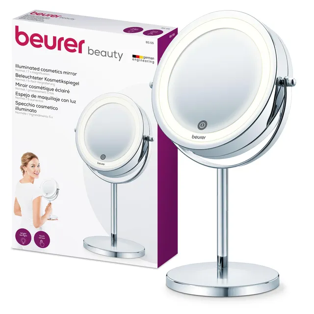 beurer-bs-55-specchio-cosmetico-illuminato-a-led-con-ingrandimento-7x-doppia-sup image 1