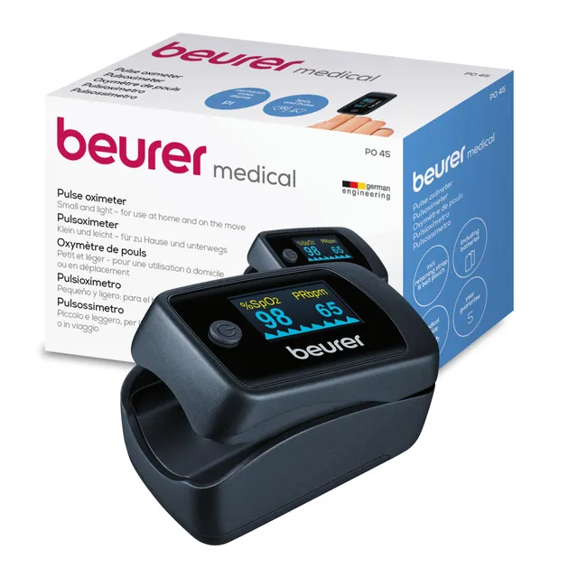 beurer-po-45-saturimetro-da-dito-professionale-certificato-con-monitoraggio-spo2 image 1