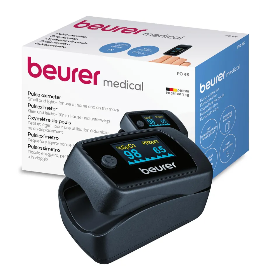 beurer-po-45-saturimetro-da-dito-professionale-certificato-con-monitoraggio-spo2 image 1