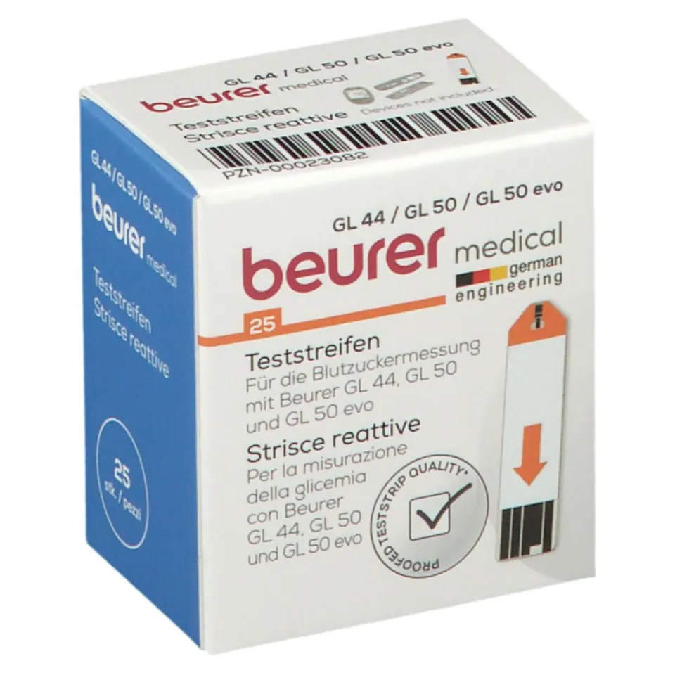 beurer-strisce-reattive-glicemia-da-25-pezzi-compatibili-con-glucometri-gl-44-gl image 1