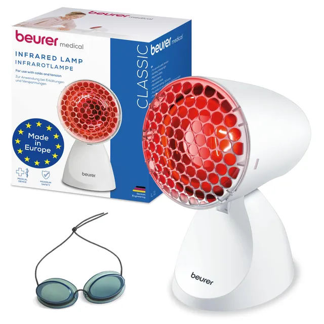 beurer-il-11-lampada-a-infrarossi-100w-per-terapia-del-calore-5-inclinazioni-gri image 1