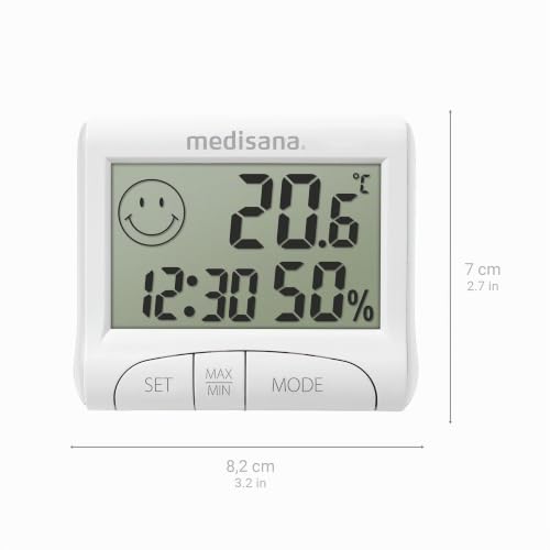 medisana-hg-100-igrometro-digitale-con-termometro-ambiente-indicatore-smiley-com image 8