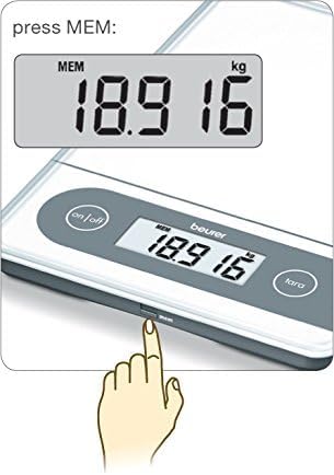 beurer-ks-59-xxl-bilancia-da-cucina-elettrica-con-superficie-extralarge-memoria- image 7