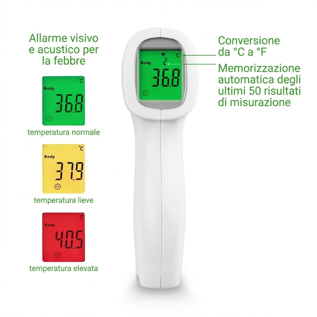 medisana-tm-a79-termometro-a-infrarossi-senza-contatto-per-fronte-adulti-bambini image 5