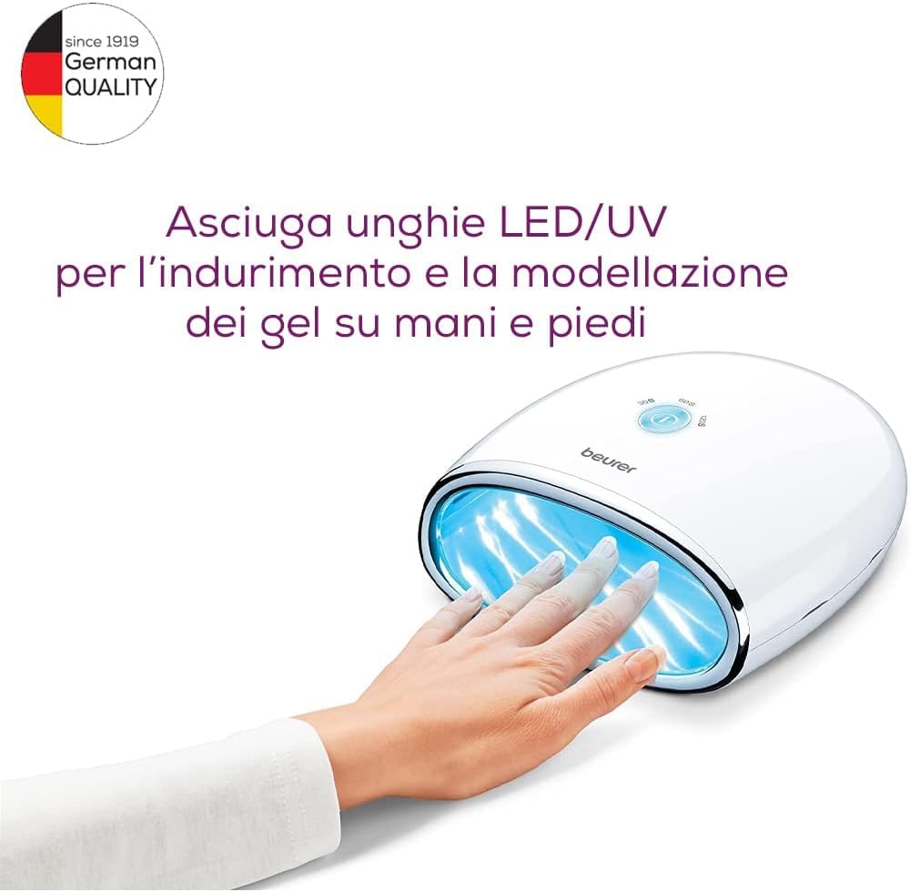 beurer-mp-48-asciugatore-unghie-led-uv-24-w-con-18-led-timer-30-60-120-sec-e-fon image 2