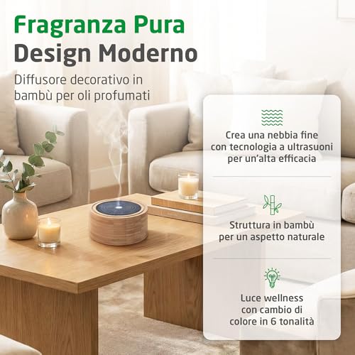 medisana-ad-625-diffusore-di-aromi-in-bamb-con-tecnologia-ultrasuoni-luce-wellne image 8