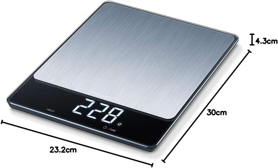 beurer-bilancia-da-cucina-digitale-in-acciaio-inox-15-kg-display-led-a-scomparsa image 8