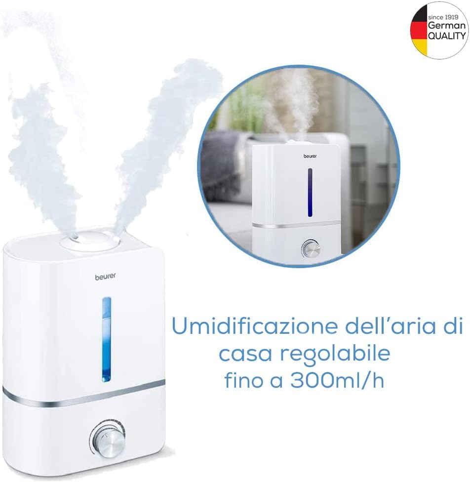 beurer-lb-45-umidificatore-a-vapore-serbatoio-6-litri-2-livelli-di-umidificazion image 6