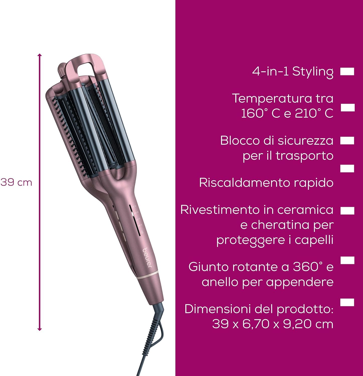 beurer-ht-65-arricciacapelli-4-in-1-per-beach-waves-onde-naturali-mermaid-waves- image 7