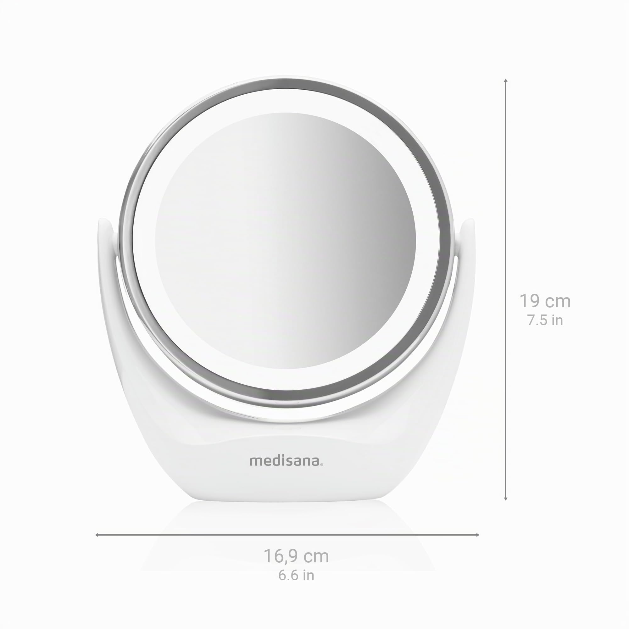 medisana-cm-835-specchio-cosmetico-led-2in1-specchio-per-trucco-con-ingrandiment image 2