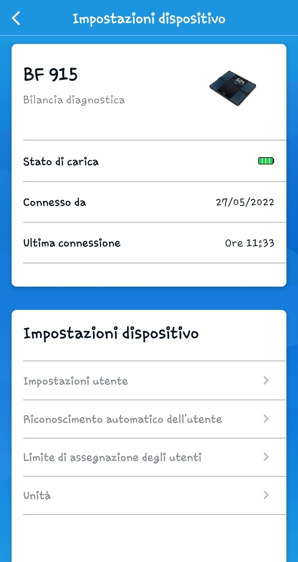 Ottima bilancia, app migliorabile