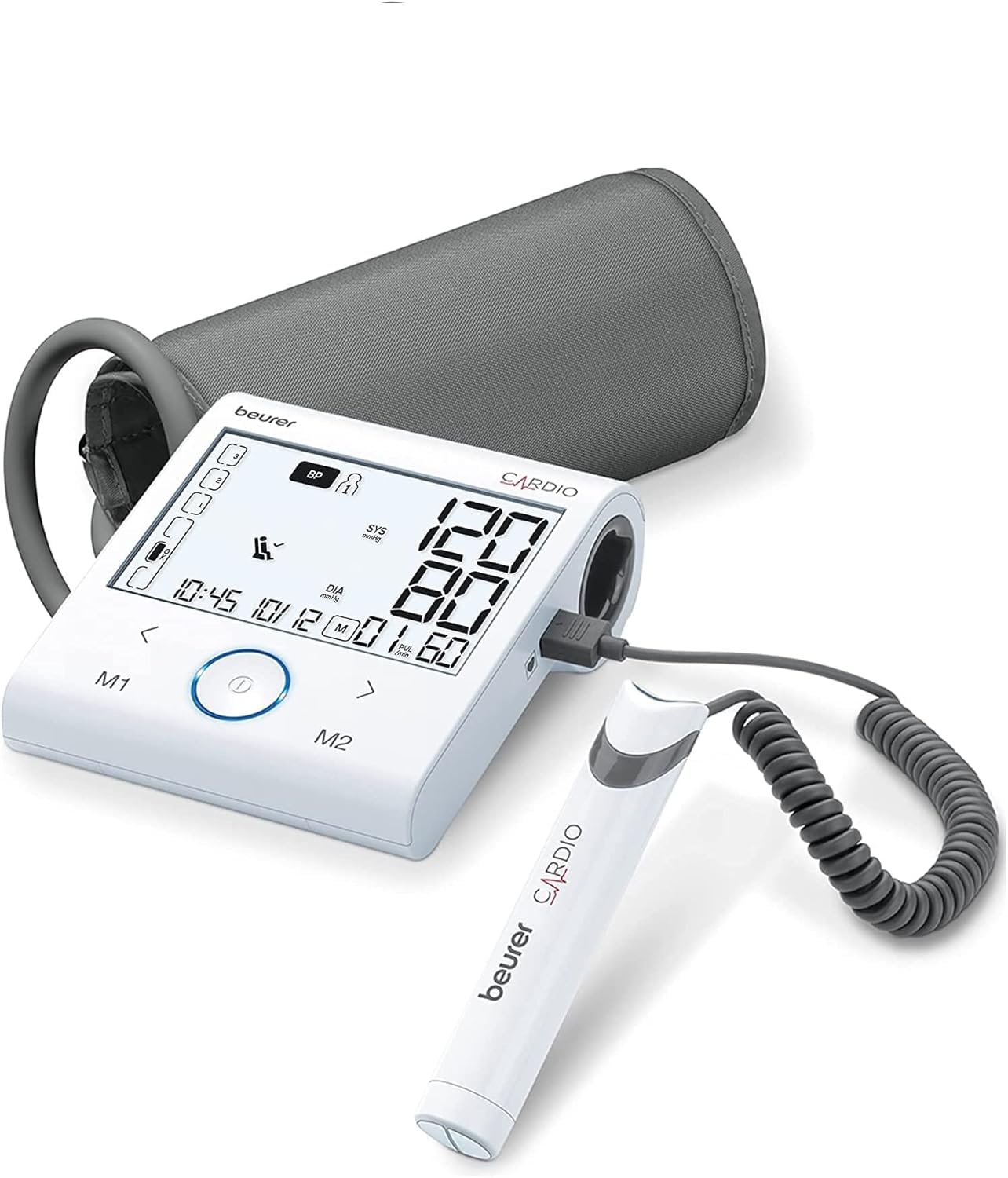beurer-bm-96-cardio-misuratore-di-pressione-da-braccio-con-funzione-ecg-rilevame image 1