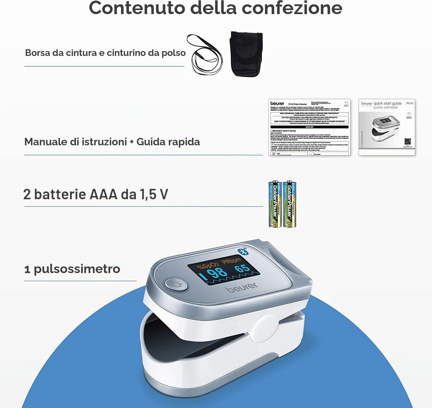 beurer-po-60-saturimetro-pulsossimetro-bluetooth-a-lettura-istantanea-display-a- image 4