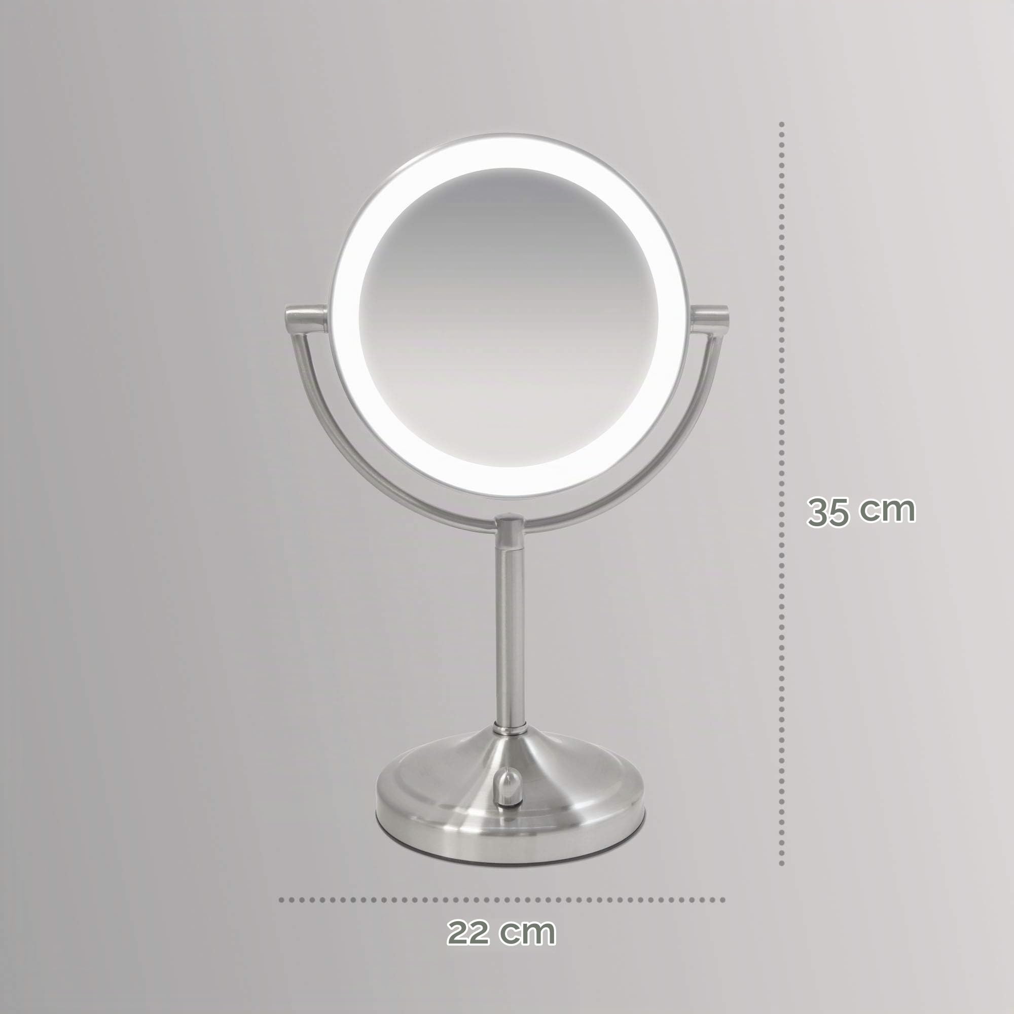 homedics-beauty-spa-specchio-cosmetico-illuminato-led-bifacciale-rotante-con-ing image 7