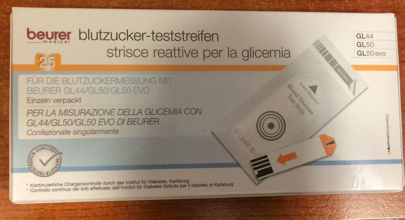 beurer-25str-glicem-strisce-reattive-compatibili-per-glucometri-beurer-misurazio image 1