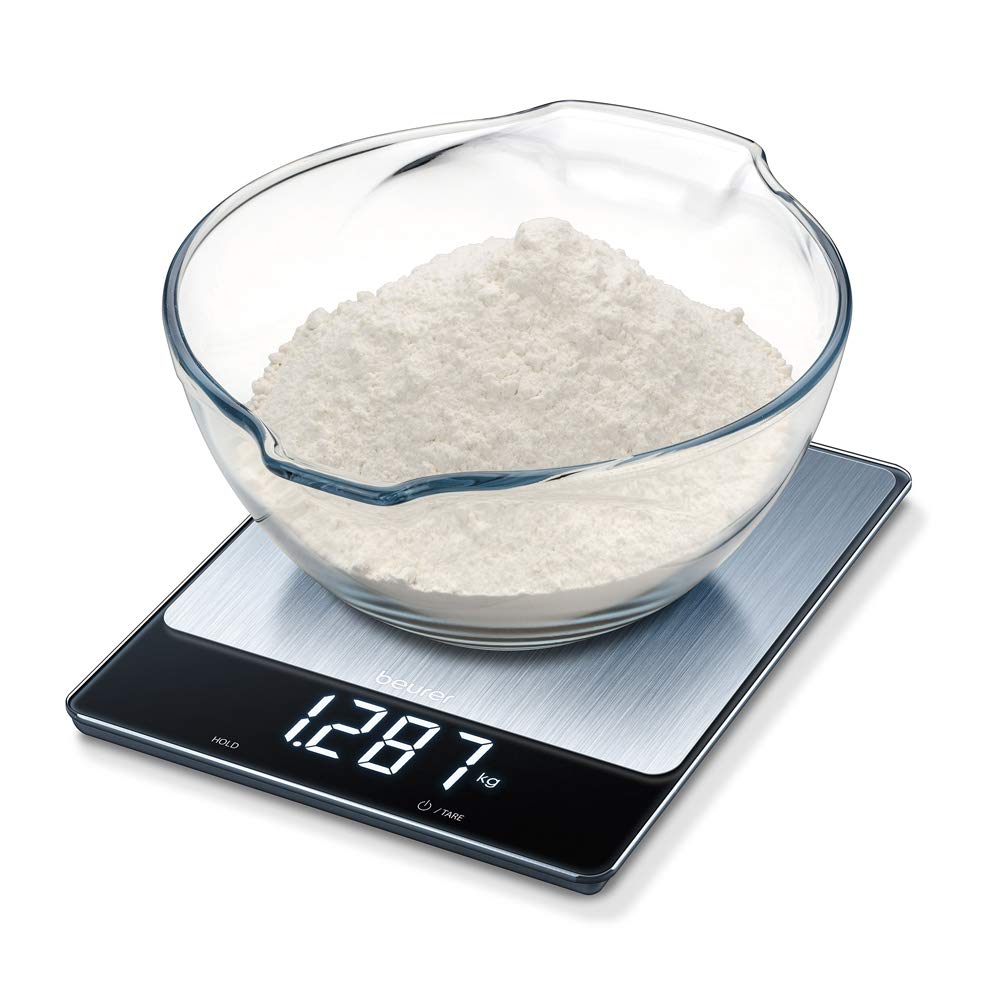 beurer-bilancia-da-cucina-digitale-in-acciaio-inox-15-kg-display-led-a-scomparsa image 3