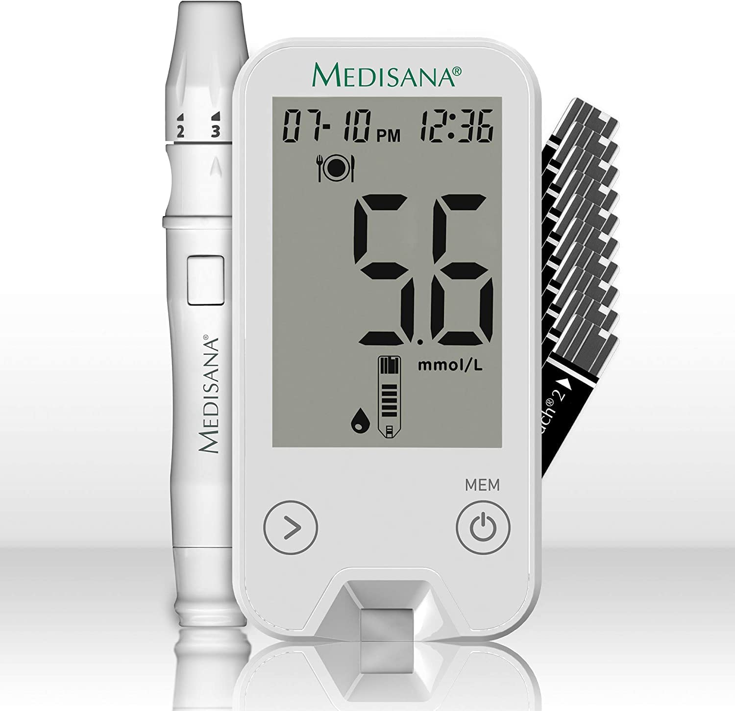 medisana-meditouch-2-misuratore-di-glicemia-in-mmol-l-set-iniziale-con-strisce-r image 4