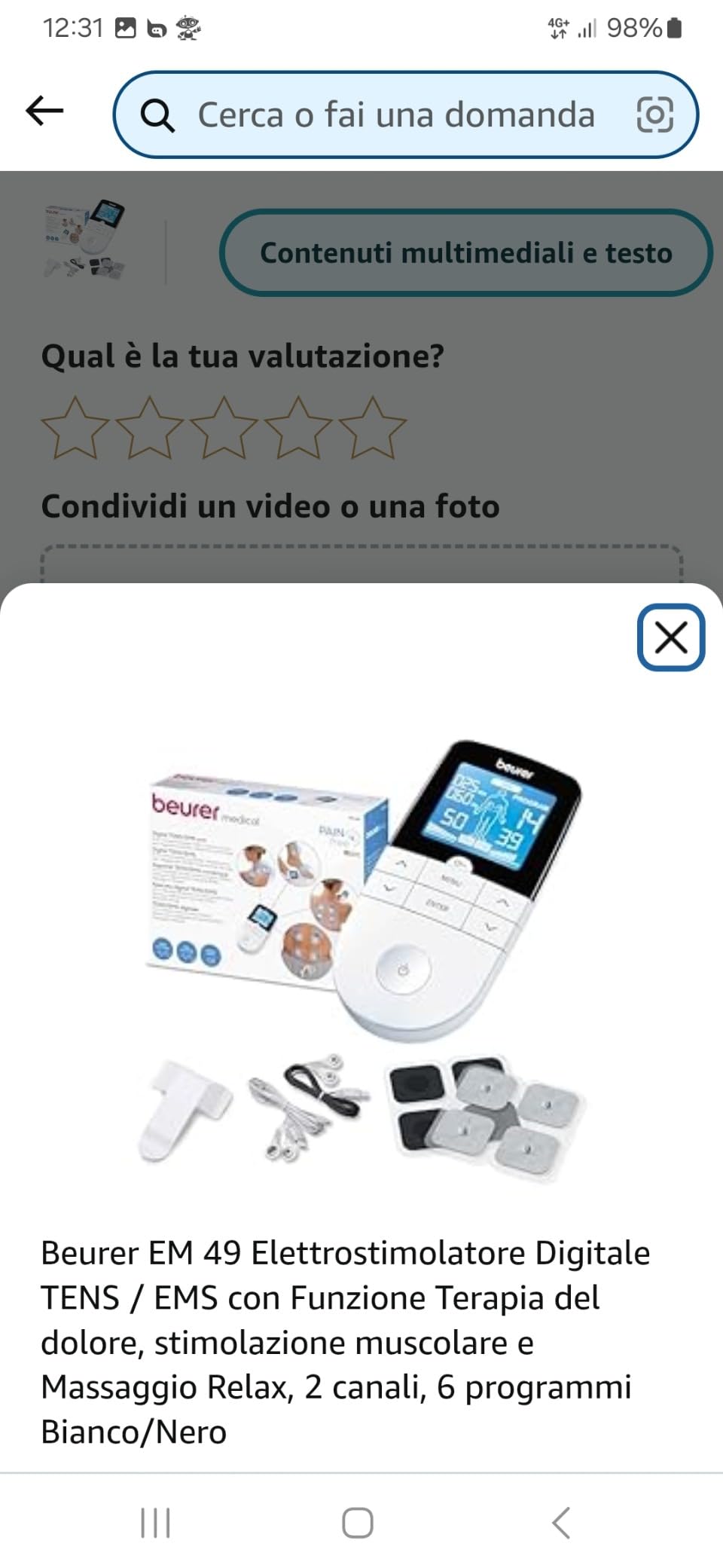 Intensità non adeguata per me