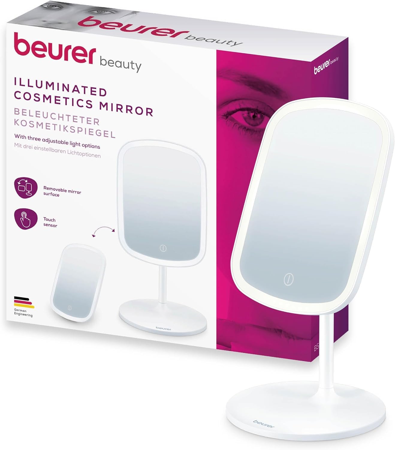 beurer-bs-47-specchio-cosmetico-illuminato-con-33-led-3-temperature-luce-rotazio image 1