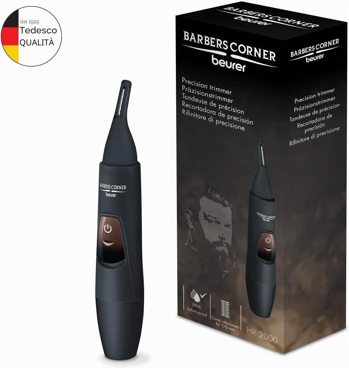 beurer-hr-2000-barbers-rifinitore-di-precisione-angolare-per-sopracciglia-naso-e image 2