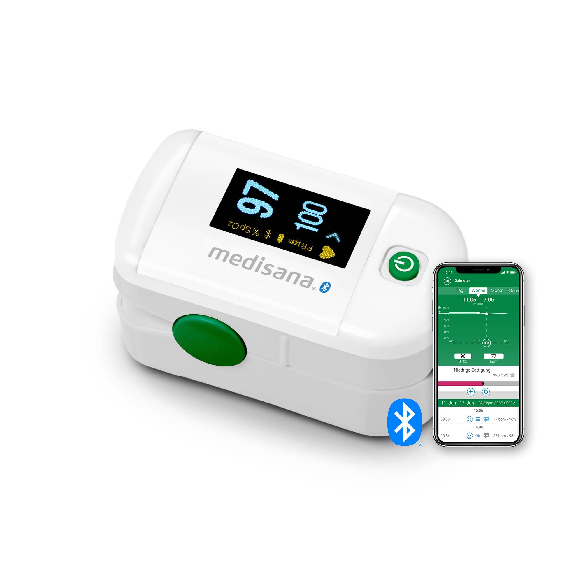 medisana-pm-100-pulsossimetro-da-dito-professionale-con-display-oled-e-controllo image 7