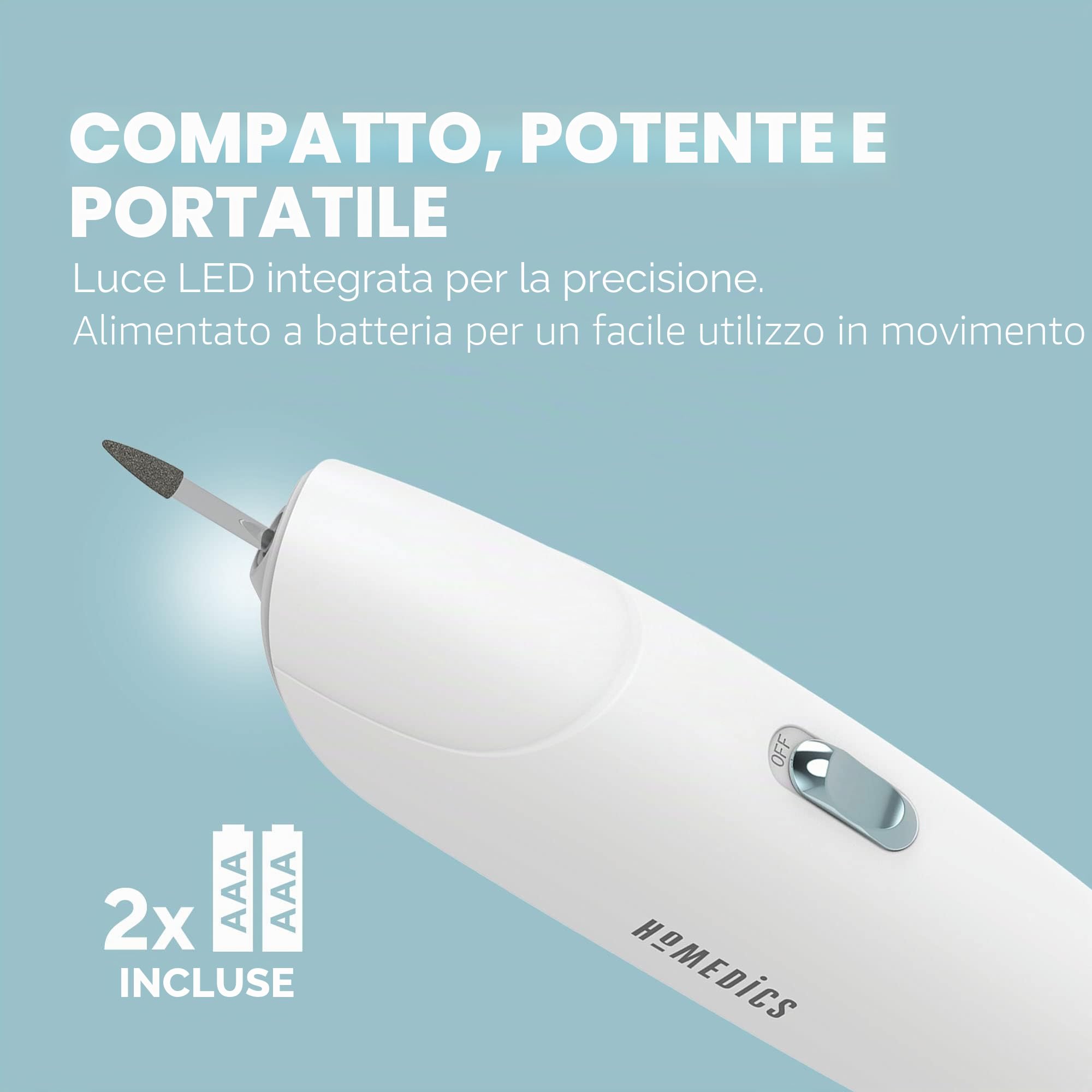homedics-set-manicure-e-pedicure-elettrico-5-in-1-con-5-testine-intercambiabili- image 6