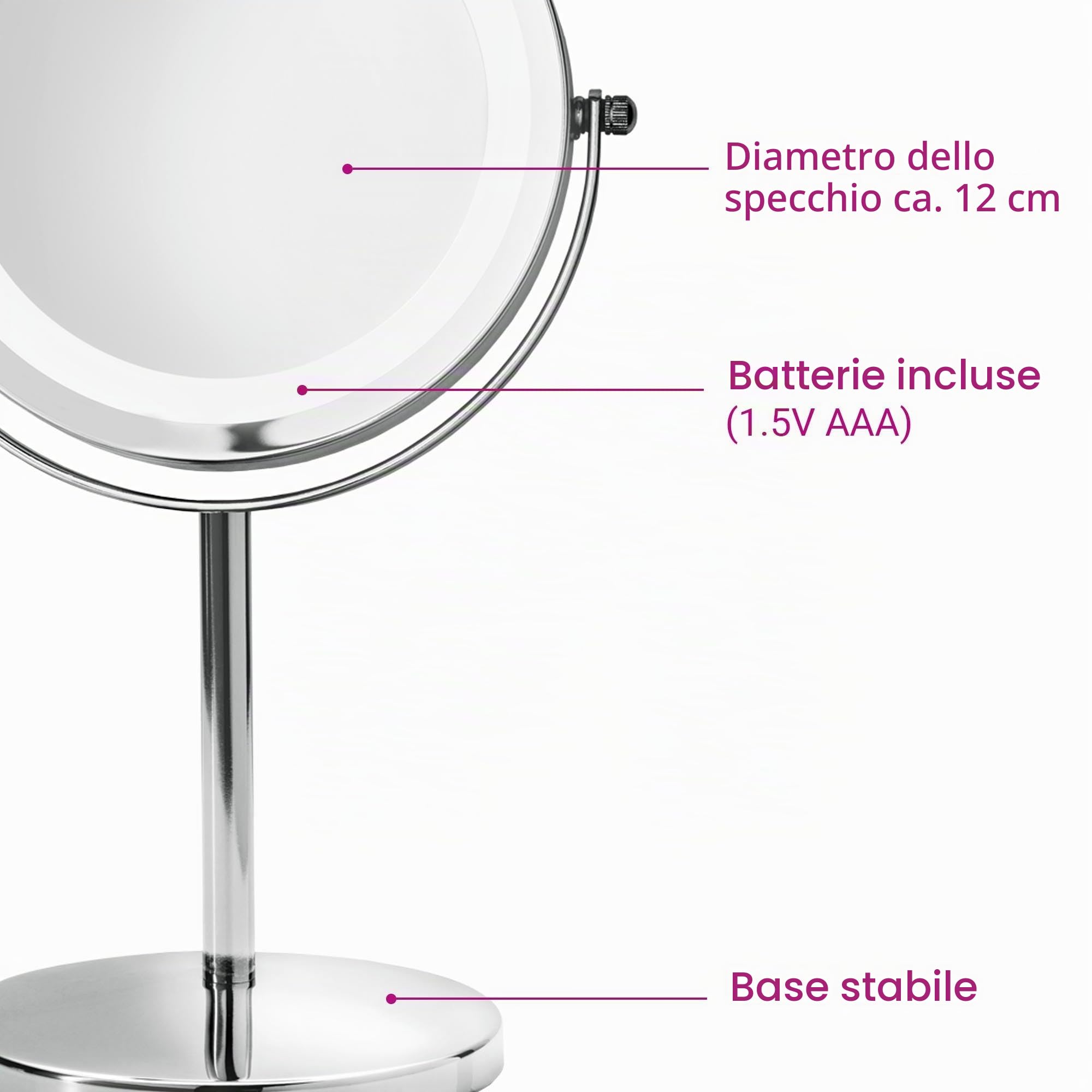medisana-cm-840-specchio-cosmetico-da-tavolo-a-led-ingrandimento-5x-doppia-facci image 5