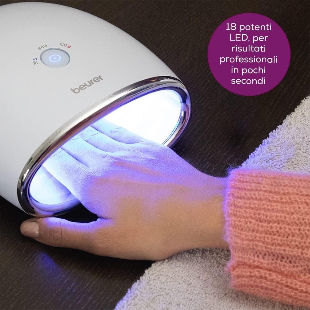 beurer-mp-48-asciugatore-unghie-led-uv-24-w-con-18-led-timer-30-60-120-sec-e-fon image 4