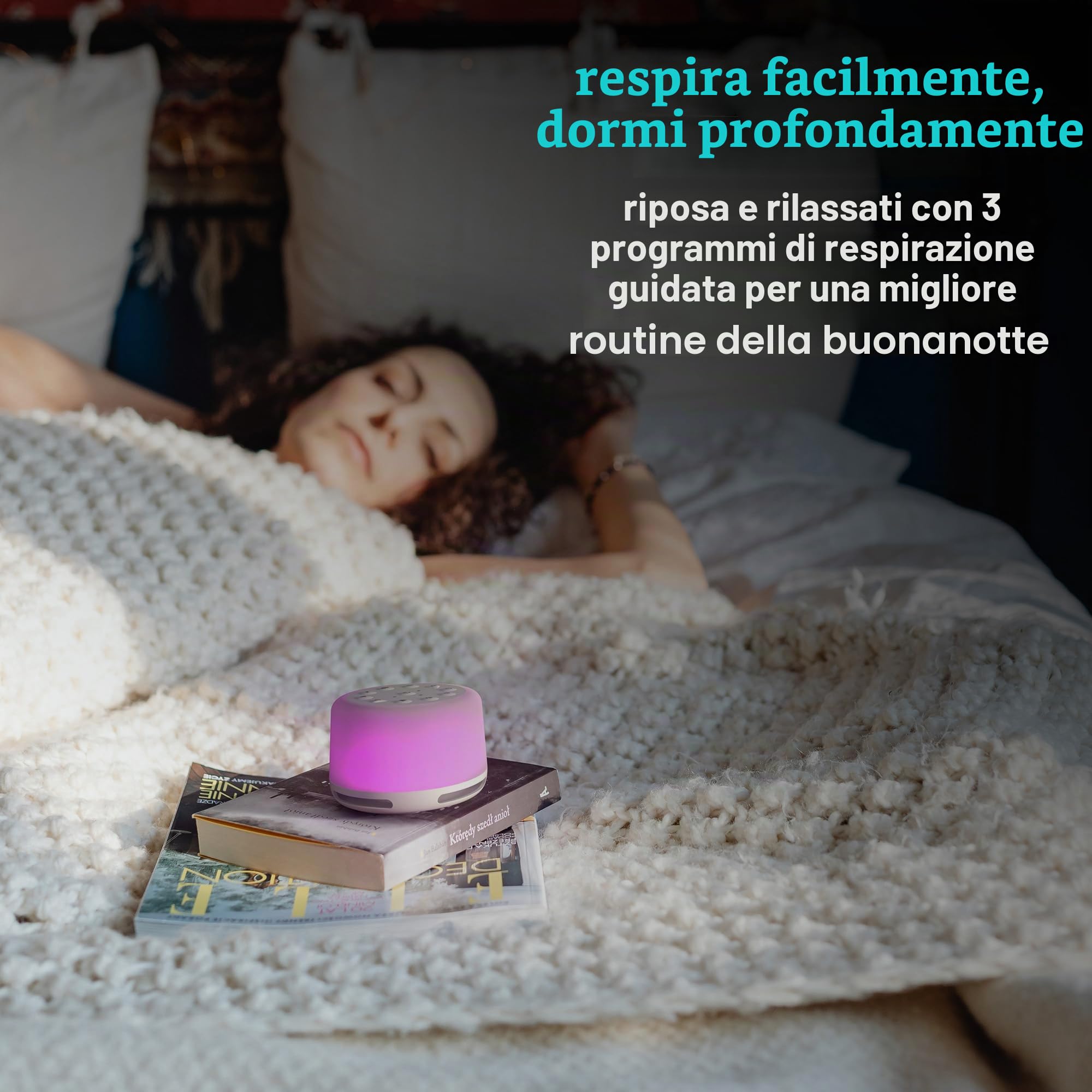 homedics-soundsleep-aura-macchina-del-rumore-bianco-ricaricabile-con-luce-nottur image 5