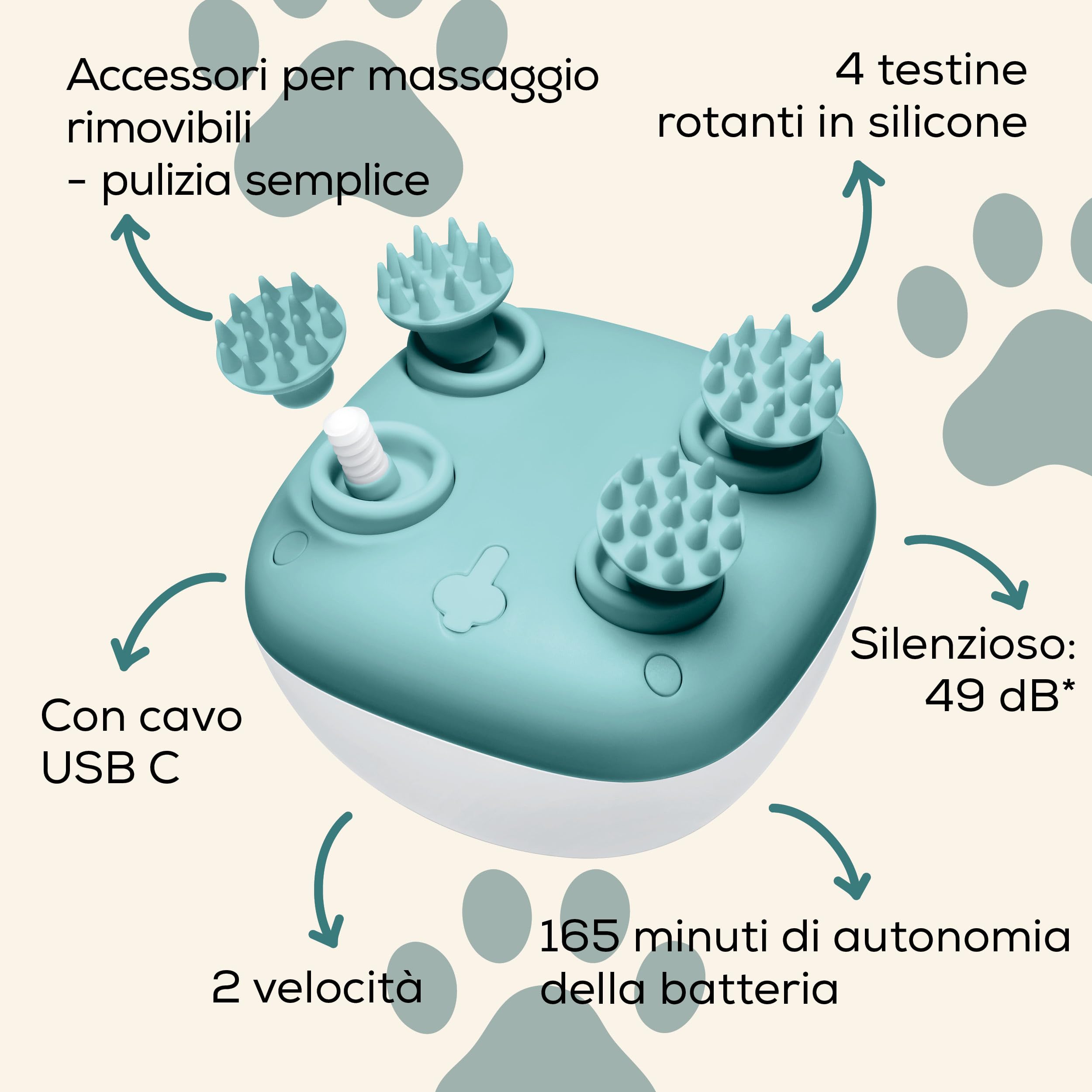 beurer-buddy-massaggiatore-per-cani-e-gatti-con-testine-in-silicone-ricaricabile image 6