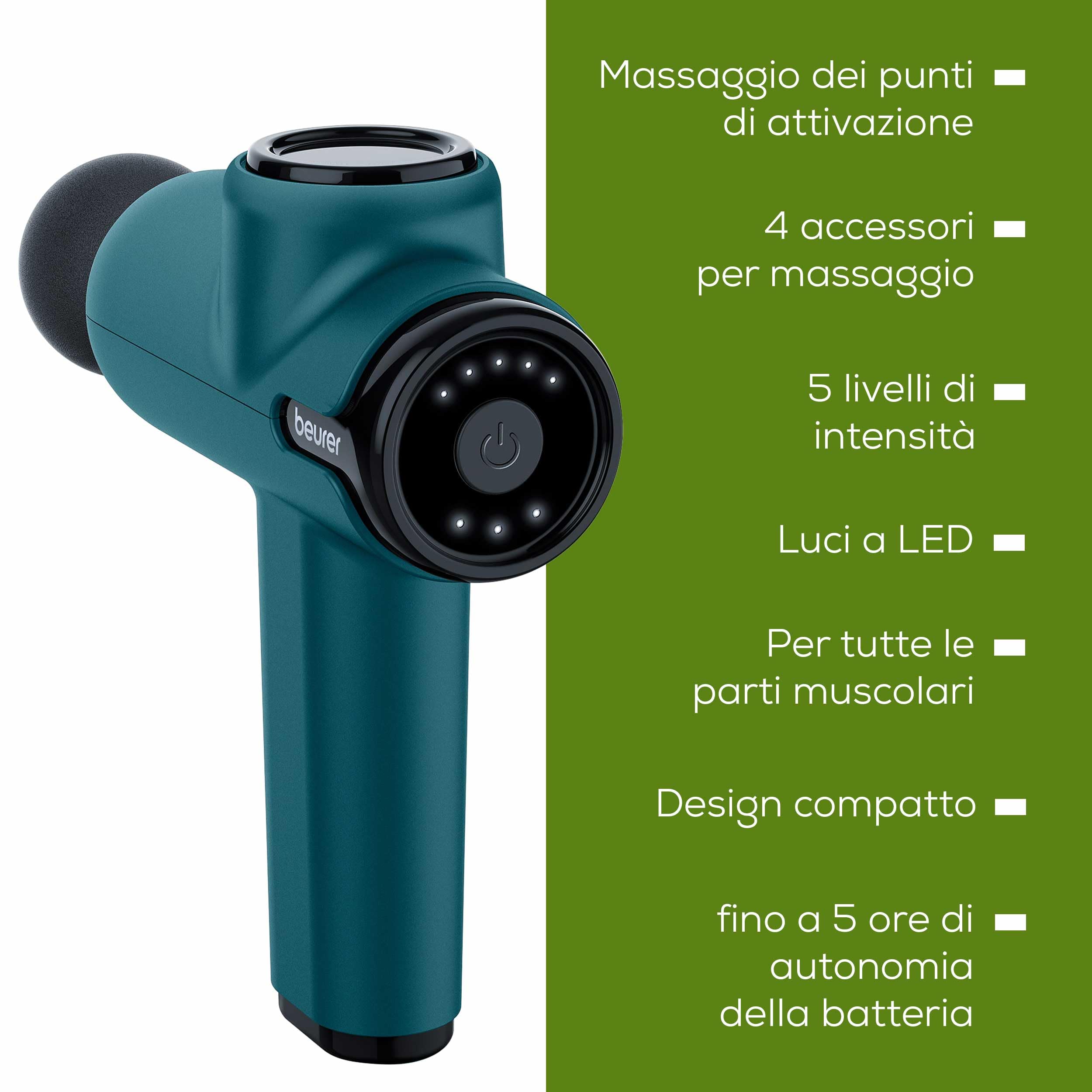 beurer-mg-99-massage-gun-compact-pistola-per-massaggio-muscolare-con-4-testine-5 image 7