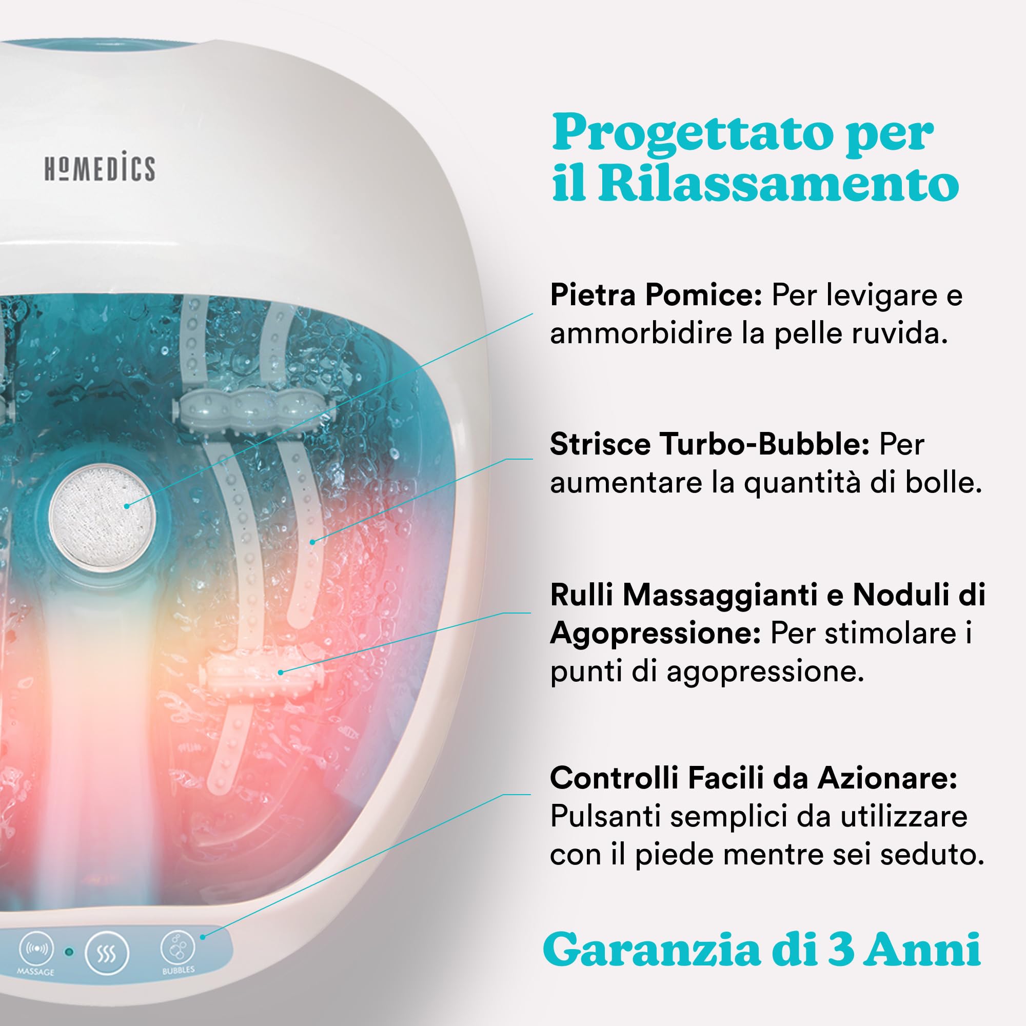 homedics-pediluvio-massaggiatore-piedi-4-in-1-idromassaggio-magnetoterapia-vibra image 2