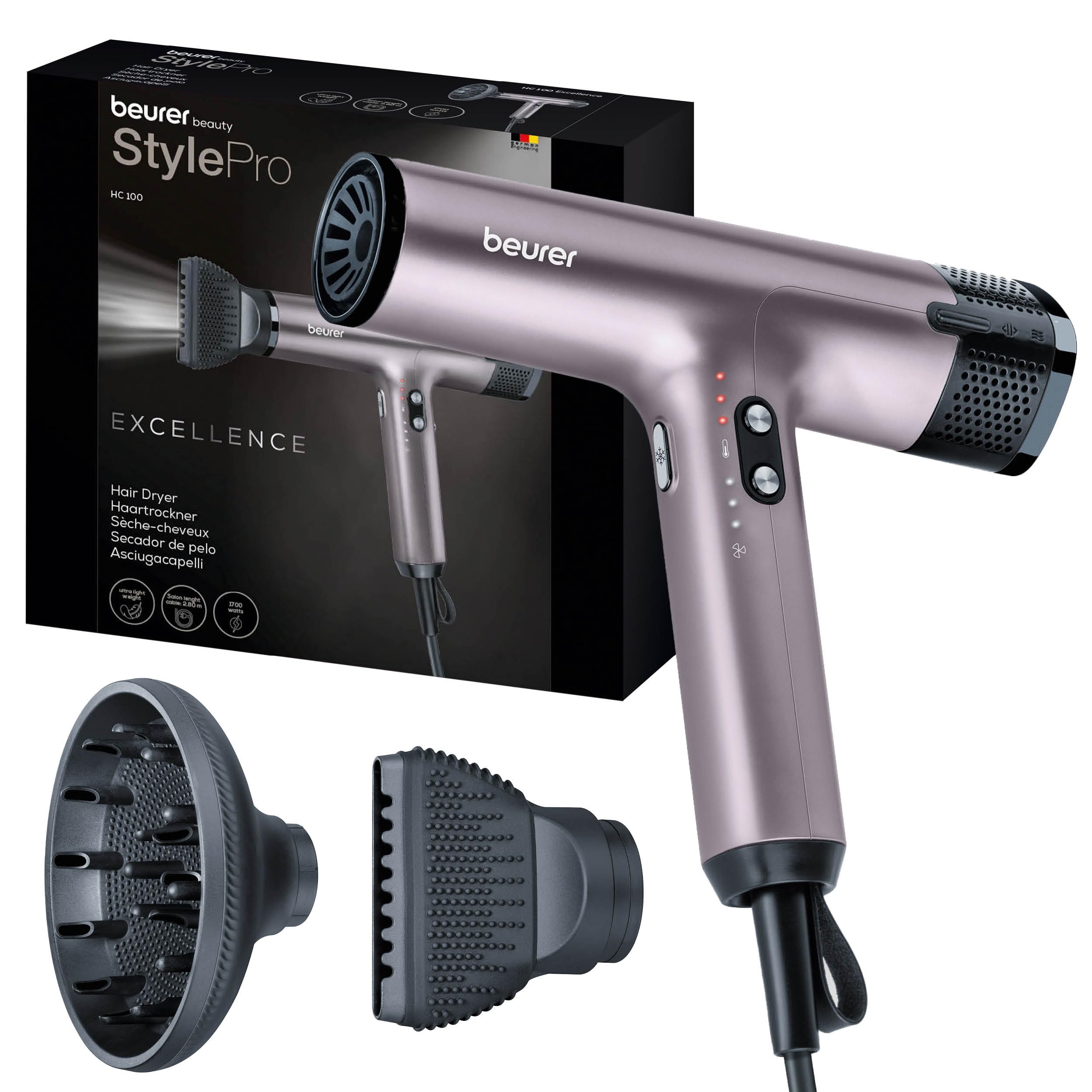 beurer-hc-100-asciugacapelli-1700-w-con-funzione-memory-4-livelli-di-temperatura image 1