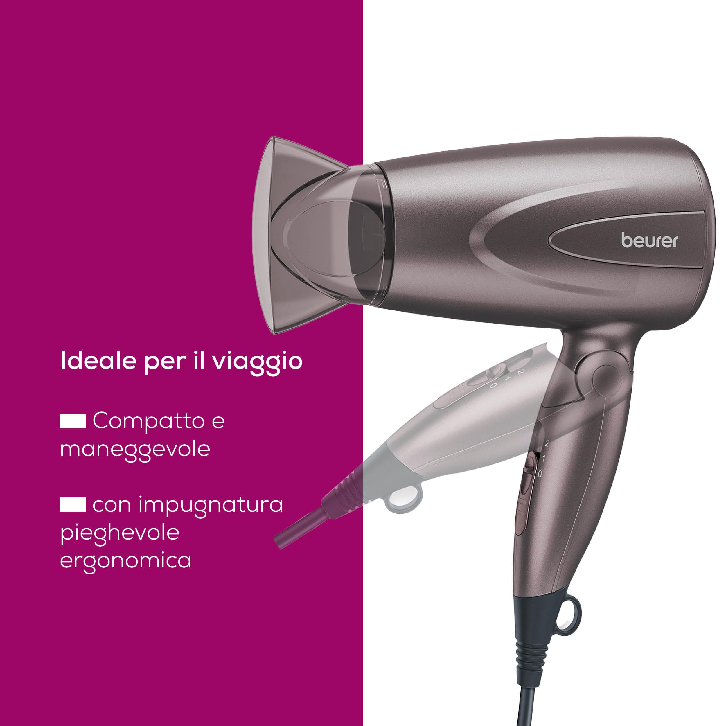 beurer-hc-17-asciugacapelli-compatto-pieghevole-1300-watt-phon-da-viaggio-con-2- image 3