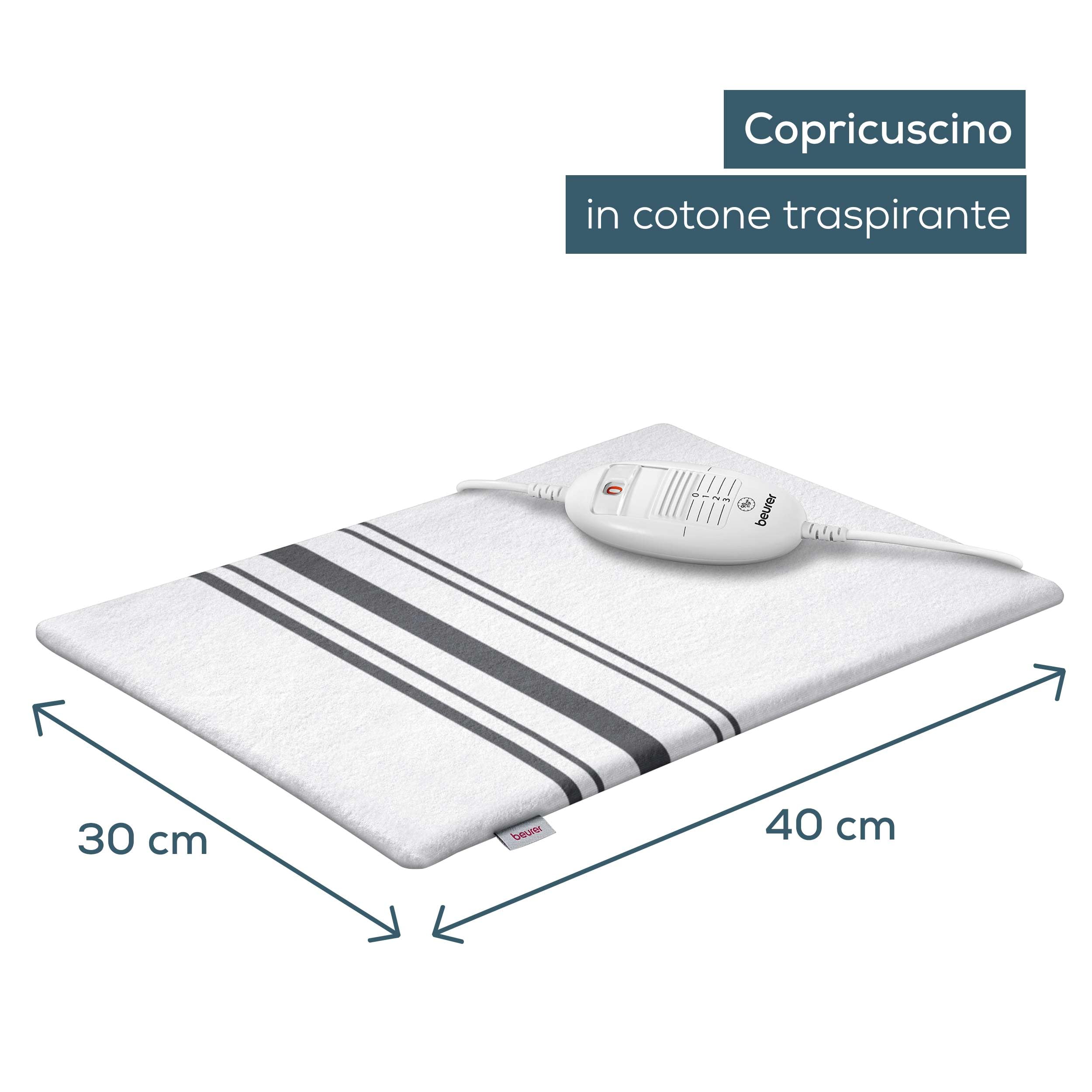 beurer-hk-25-termoforo-elettrico-grigio-40x30-cm-cuscino-riscaldante-con-3-livel image 4
