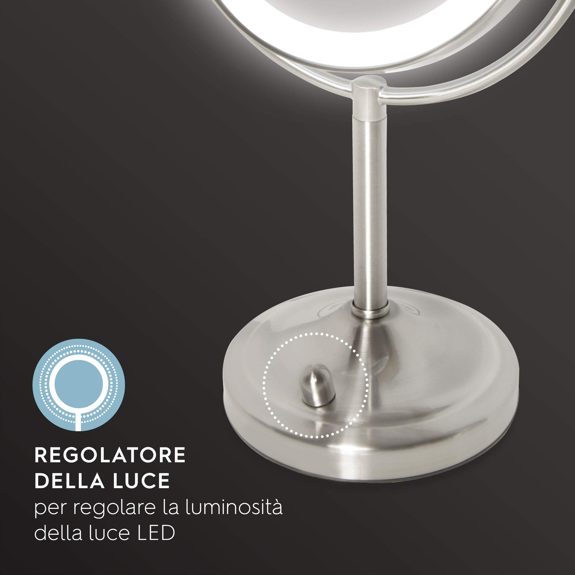 homedics-beauty-spa-specchio-cosmetico-illuminato-led-bifacciale-rotante-con-ing image 4