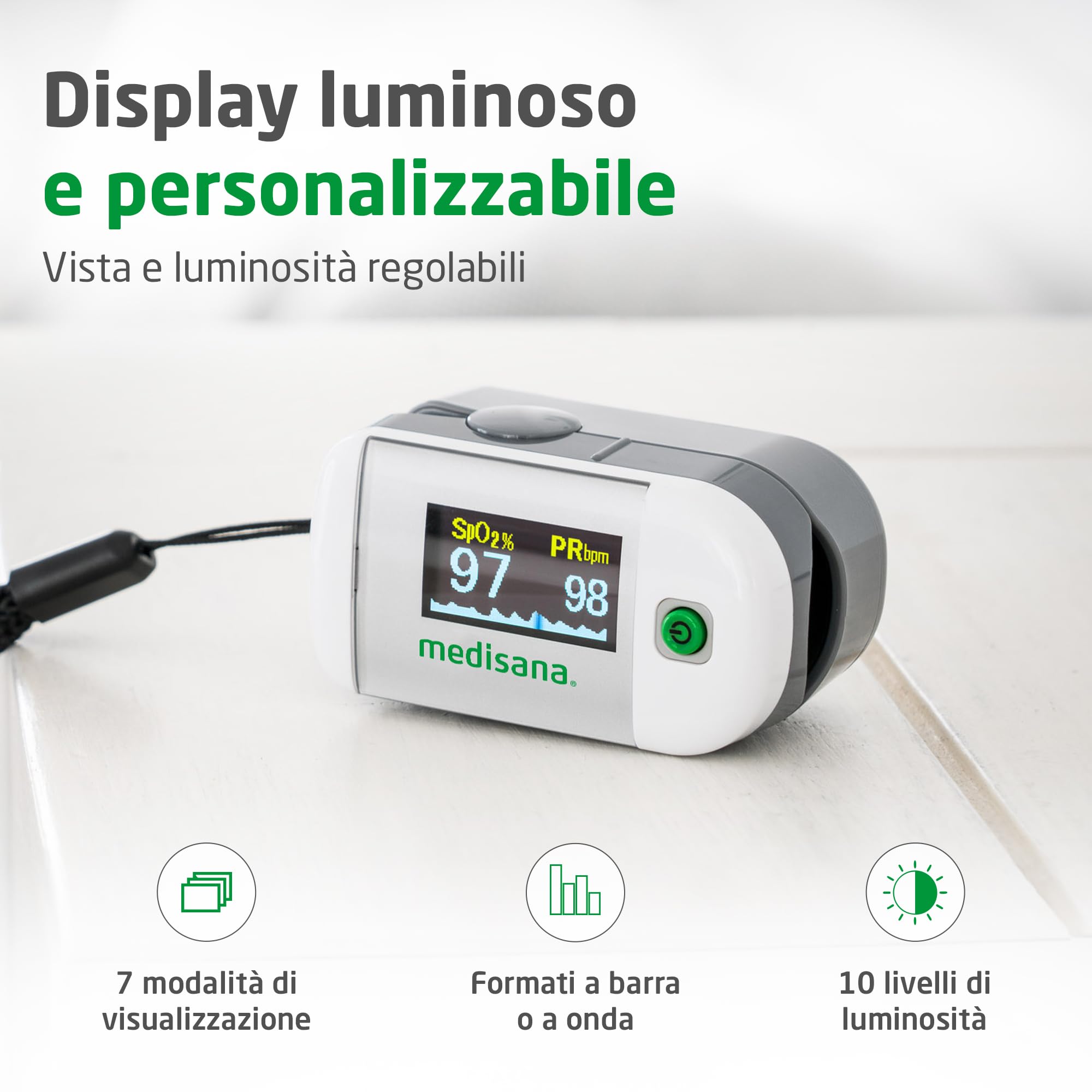medisana-pm-100-pulsossimetro-da-dito-professionale-con-display-oled-e-controllo image 4