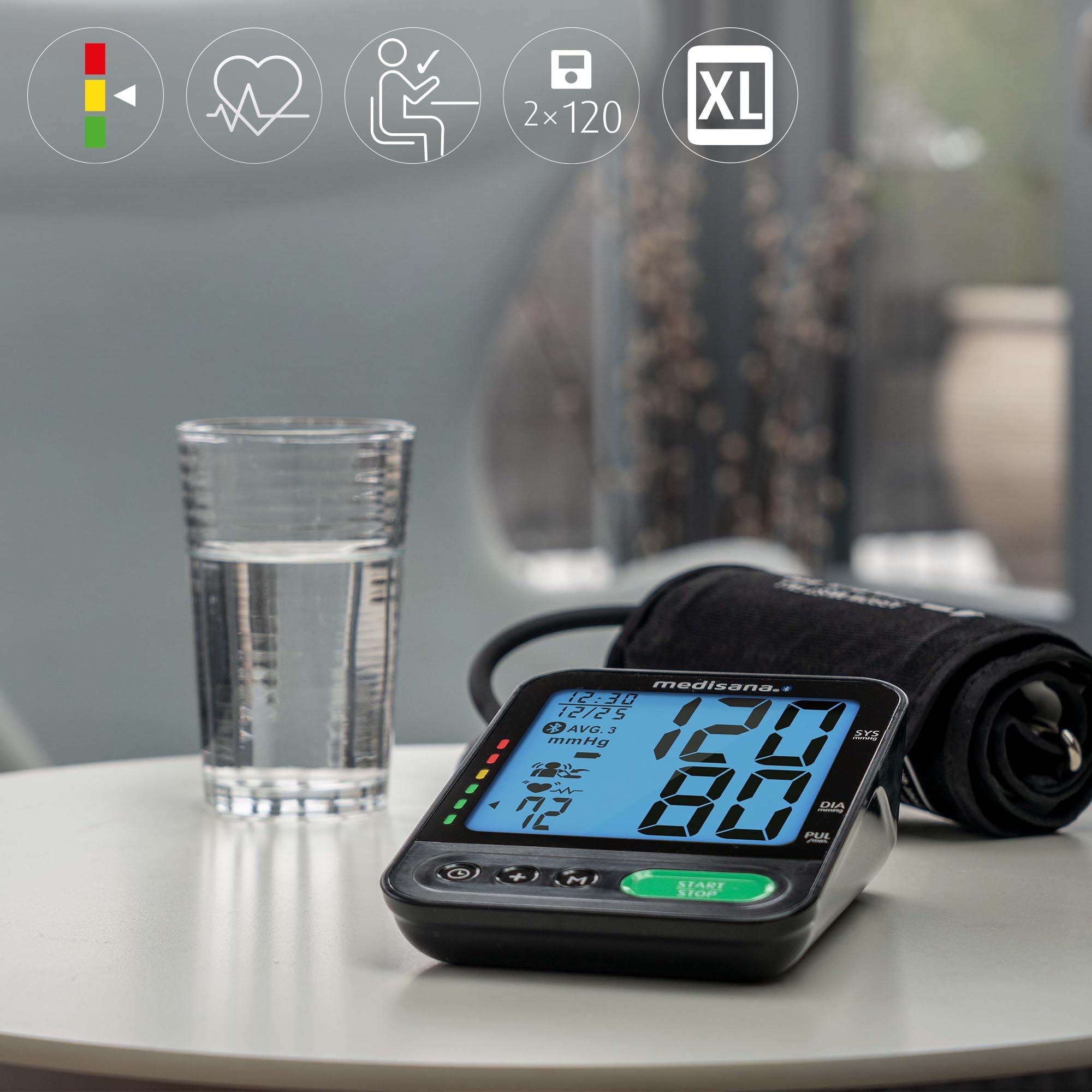 medisana-bu-580-connect-misuratore-di-pressione-da-braccio-con-app-bluetooth-e-s image 4