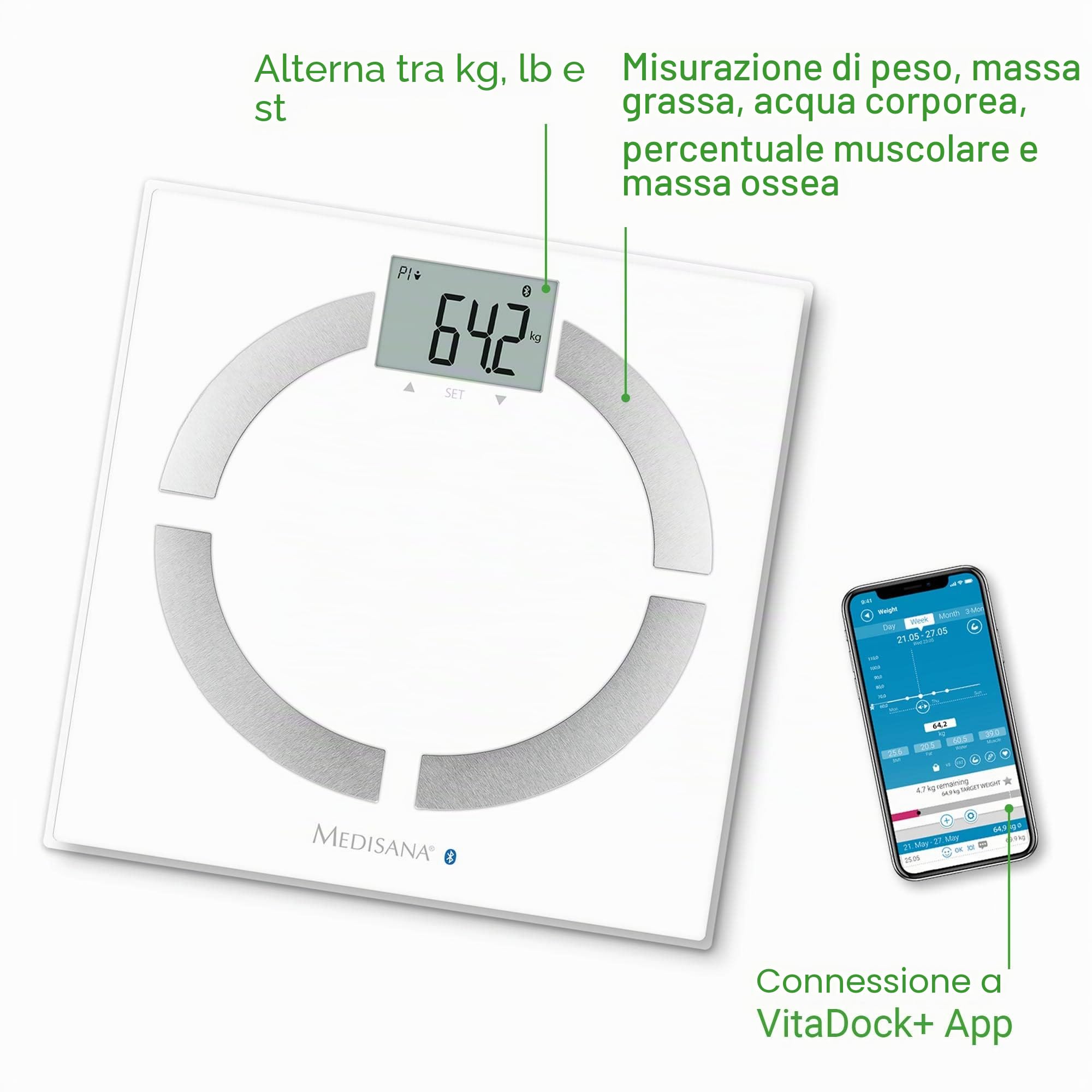 medisana-bs-444-connect-bilancia-impedenziometrica-digitale-con-app-vitadock-pes image 5