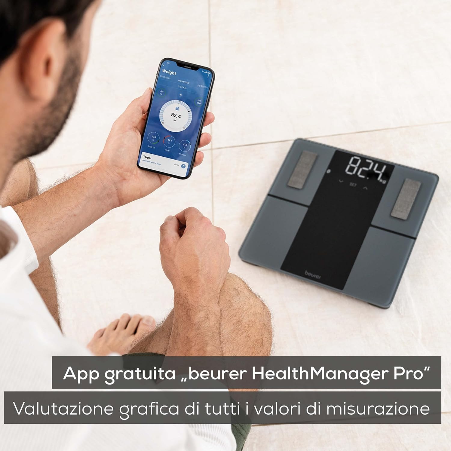 beurer-bf-500-bilancia-pesapersone-digitale-diagnostica-con-bluetooth-app-e-magi image 3