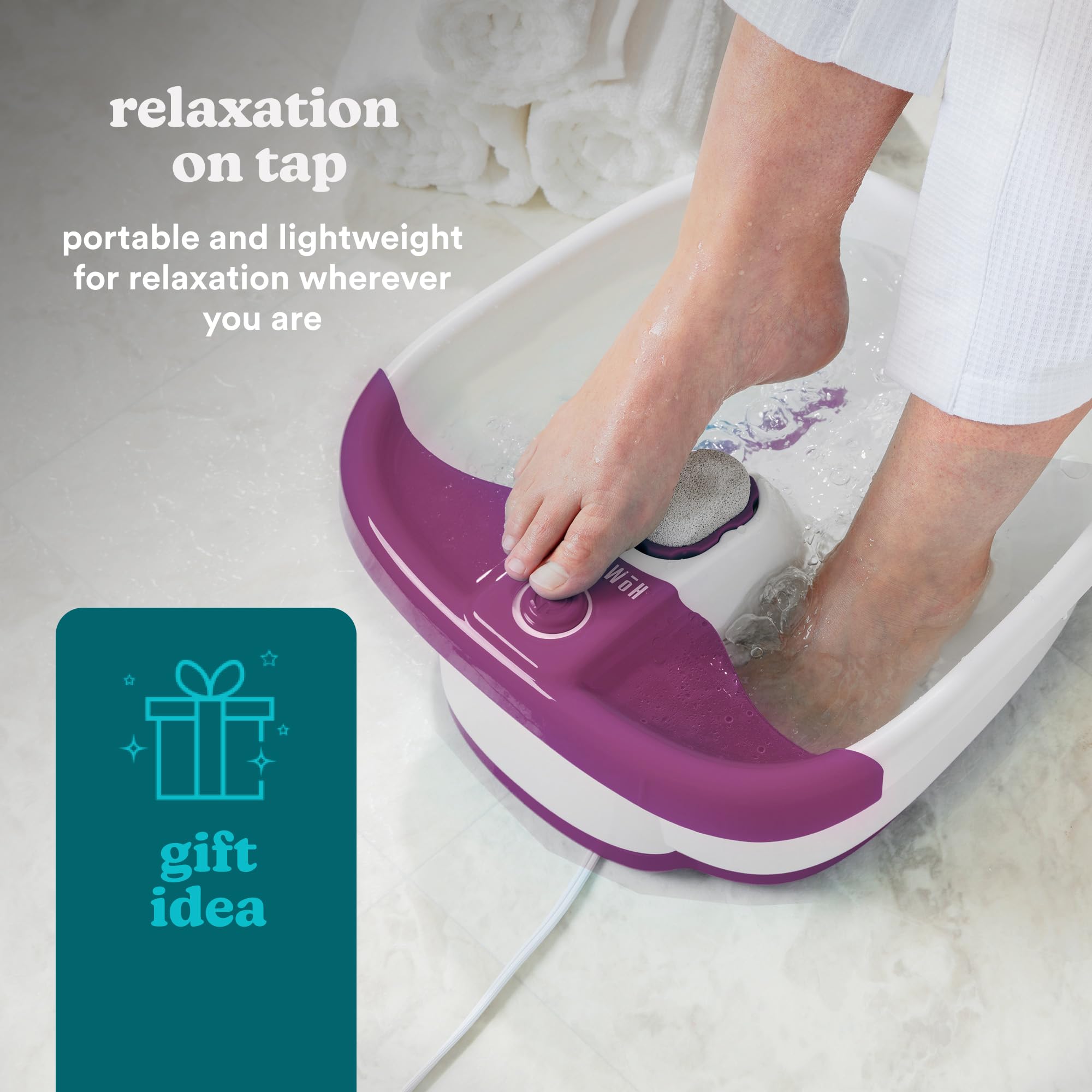 homedics-bubble-mate-foot-spa-idromassaggiatore-plantare-con-pietra-pomice-esfol image 7